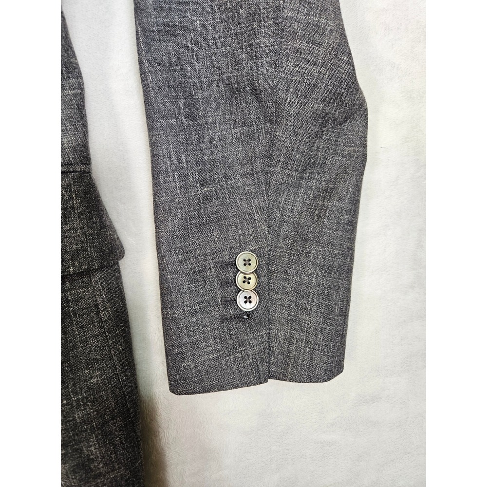 SuitSupply La Spalla Grey E. Thomas Wool Silk Linen Blazer Mens 40L / 98 - Picture 3 of 11